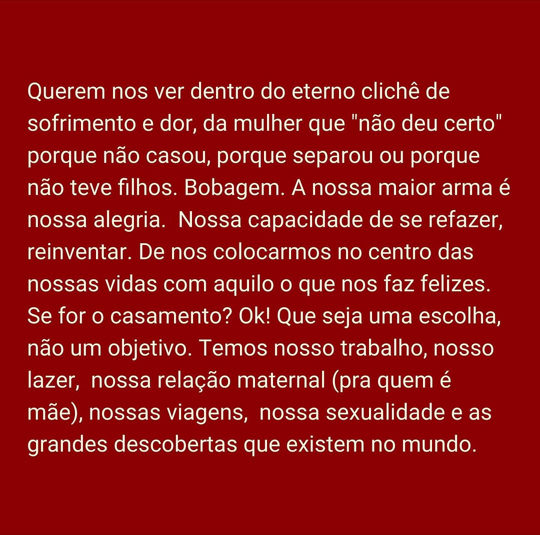 Paula Braun desabafa após separação de Mateus Solano — Foto: Repodução/Instagram