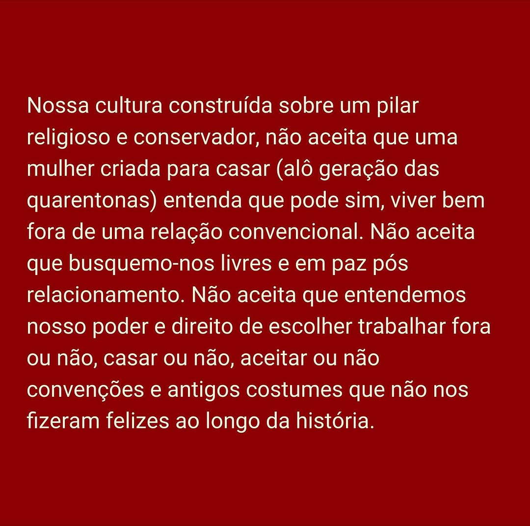 Paula Braun desabafa após separação de Mateus Solano — Foto: Repodução/Instagram