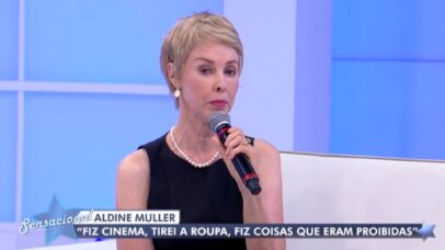 Aldine Muller no Sensacional (Foto: Reprodução/RedeTV!)