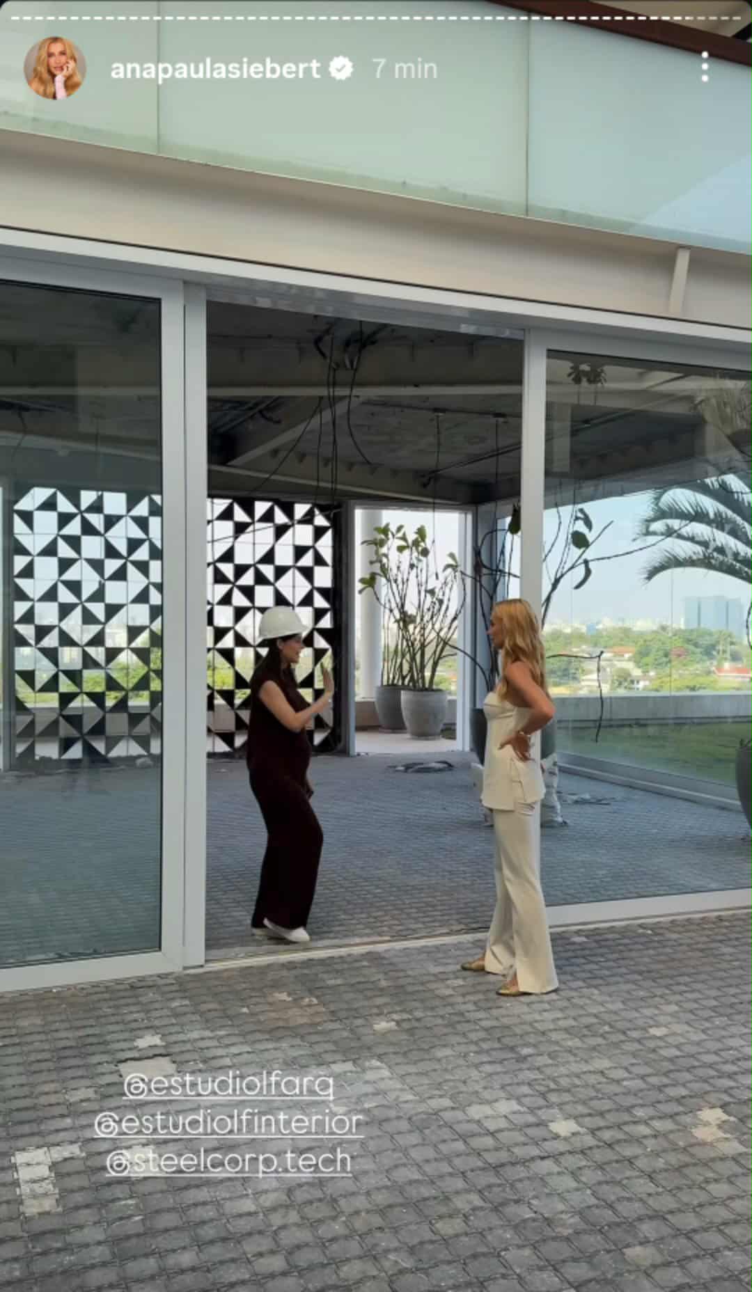 Ana Paula Siebert mostra obra de sua mansão - Foto: @anapaulasiebert