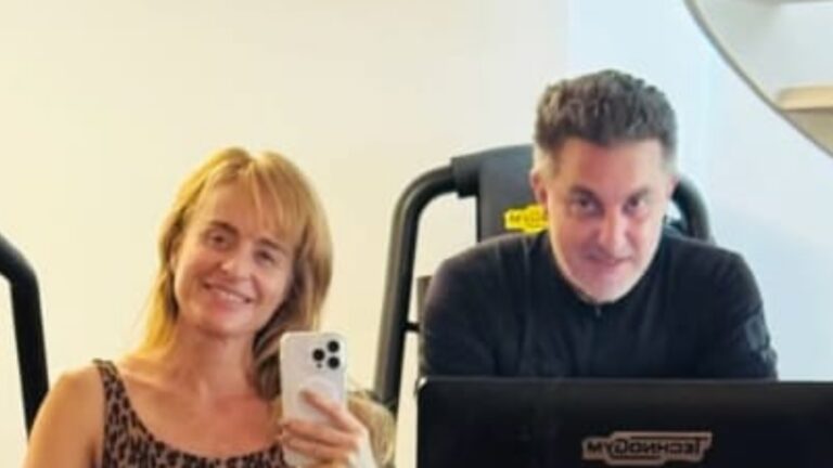 Angélica surge com look estiloso em treino com Luciano Huck