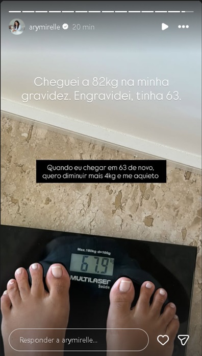 Storie de Ary Mirelle - Foto/Reprodução @arymirelle