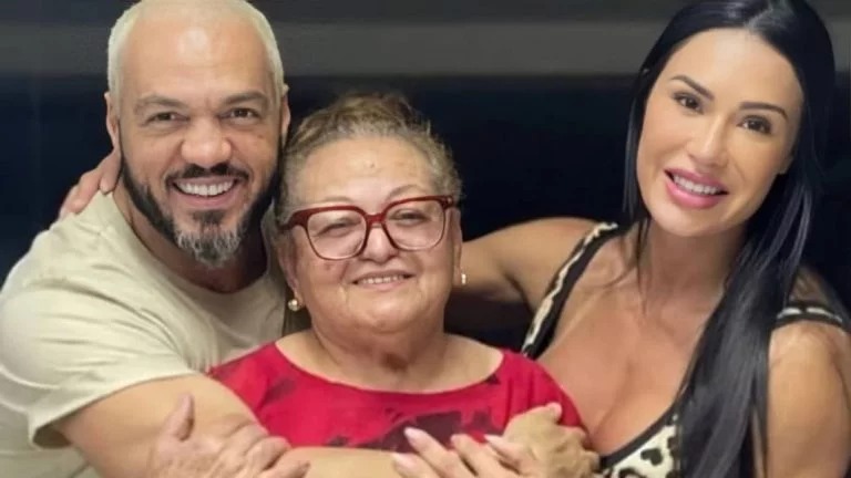 Gracyanne, Belo e dona Teresinha - Reprodução/Instagram @graoficial 