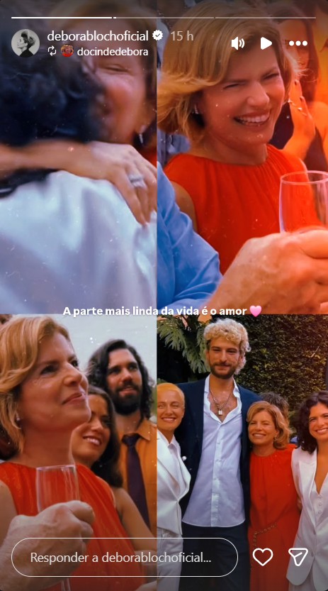 Debora Bloch mostra fotos do casamento da filha - Reprodução/Instagram @deborablochoficial