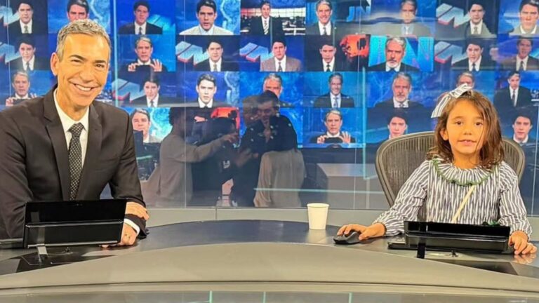 César Tralli revela pedido da filha na bancada do Jornal Nacional: ‘Fofa demais’