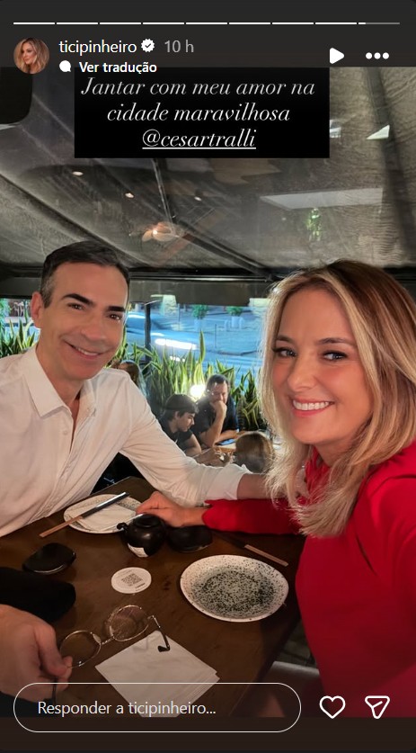 César Tralli e Ticiane Pinheiro - Reprodução/Instagram @ticipinheiro 
