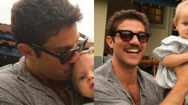 Chay Suede comemora um ano de sua filha caçula e de Laura Neiva
