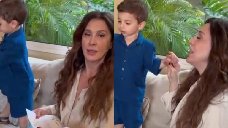Claudia Raia divide momento fofo com seu filho caçula; veja