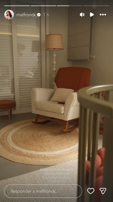 Quarto da filha de Mel Fronckowiak e Rodrigo Santoro - Foto: Reprodução @melfronck