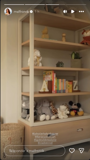 Quarto da filha de Mel Fronckowiak e Rodrigo Santoro - Foto: Reprodução @melfronck