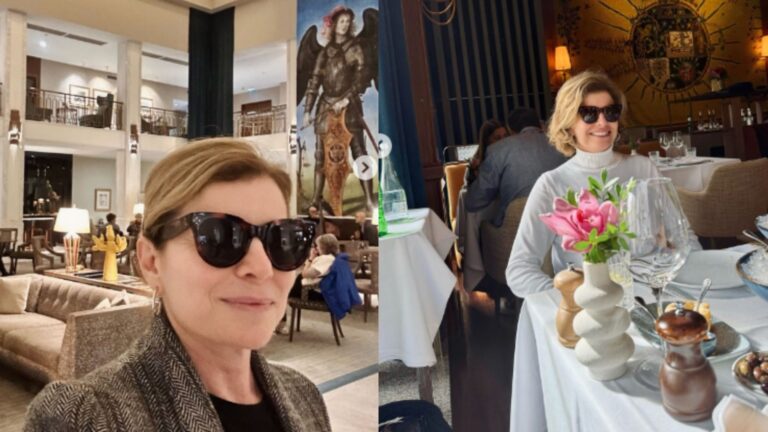 Debora Bloch aproveita férias em Portugal