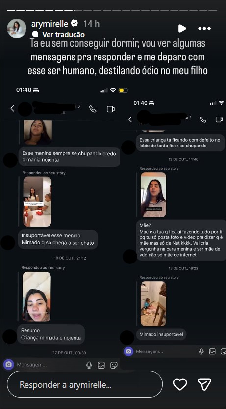 Ary Mirelle desabafa sobre comentários maldosos direcionados ao filho - Reprodução/Instagram @arymirelle 