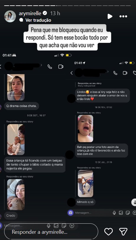 Ary Mirelle desabafa sobre comentários maldosos direcionados ao filho - Reprodução/Instagram @arymirelle 