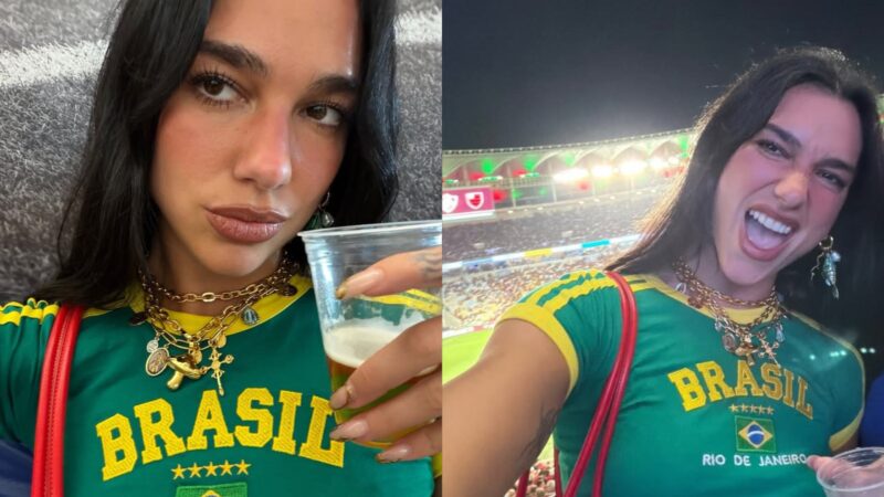 Em temporada no Brasil, Dua Lipa manda mensagem carinhosa aos fãs brasileiros e promete voltar