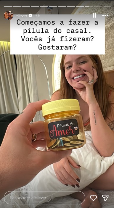 Eliezer mostra pílulas do amor que usa com Viih Tube – Foto: Reprodução/Instagram @eliezer