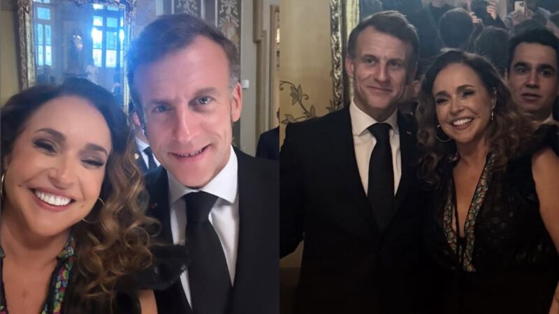 Daniela Mercury e Emmanuel Macron - Foto: Reprodução / Instagram