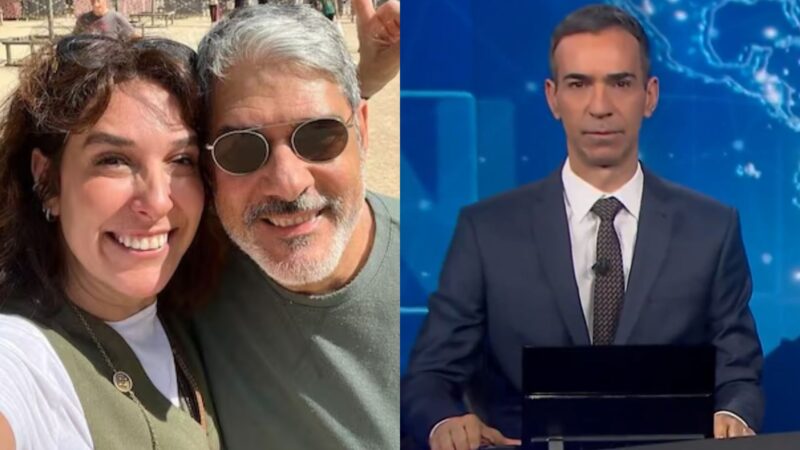 Esposa de William Bonner manda recado especial para César Tralli: ‘Será…’