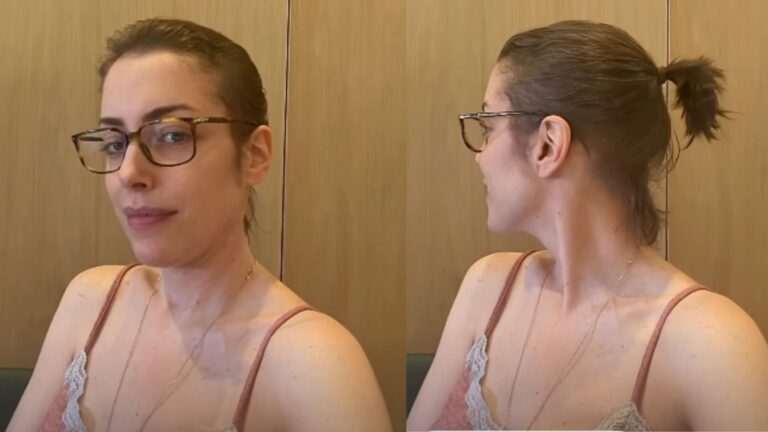 Fabiana Justus comemora o novo penteado