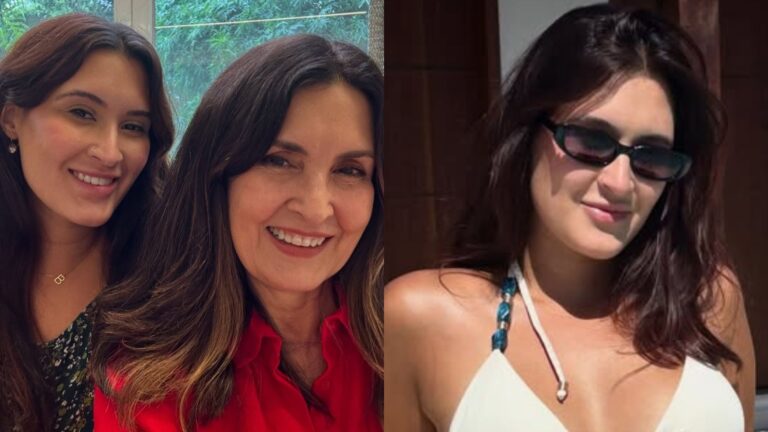 Filha de Fátima Bernardes ganha elogio da mãe ao mostrar foto na piscina: ‘Demais’