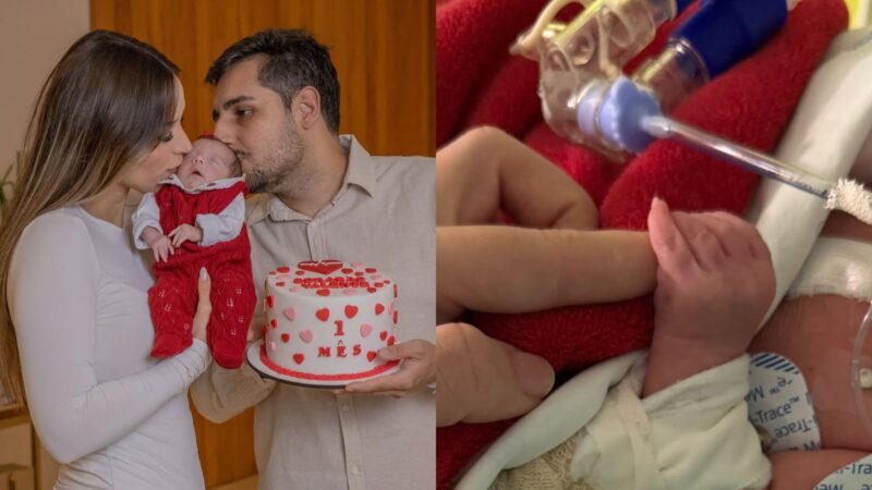 Filha da influencer Gabriella Jacinto, de 2 meses, realiza novo procedimento no coração
