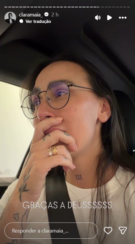 Clara Maia revela que o filho Theo, recebeu alta da UTI - Foto: Reprodução / Instagram @claramaia_ 
