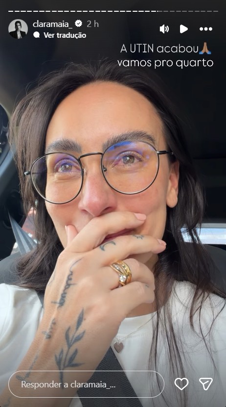 Clara Maia revela que o filho Theo, recebeu alta da UTI - Foto: Reprodução / Instagram @claramaia_ 