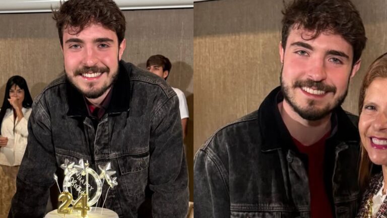 Filho de Gugu, João Augusto Liberato celebra 24 anos com festinha ao lado da mãe