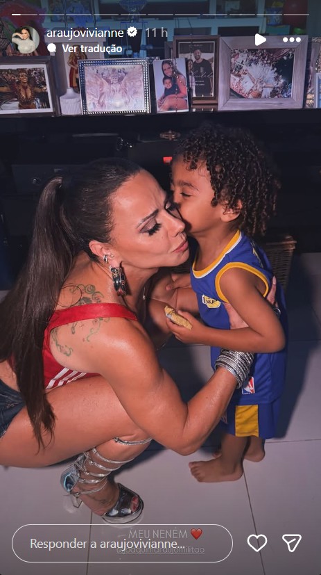 Viviane Araújo com o filho, Joaquim - Reprodução / Instagram @araujovivianne 