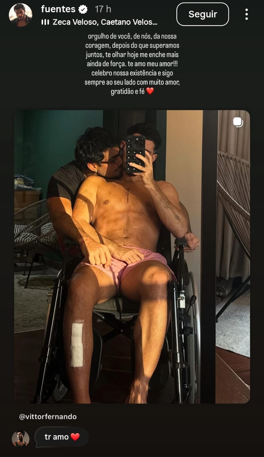 Stories de Gabriel Fuentes - Foto: Reprodução / Instagram
