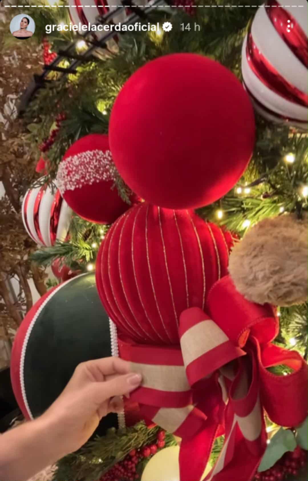 Graciele Lacerda mostra decoração de Natal de seu triplex - Foto: @gracielelacerdaoficial
