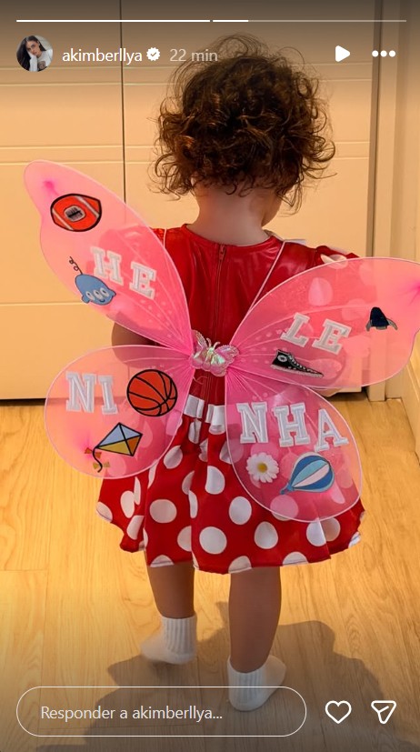 Helena, filha de Amanda Kimberlly e Neymar Jr - Foto: Reprodução/Instagram @akimberllya 