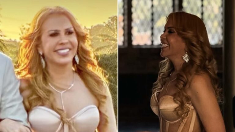 Joelma dispensa o vestido ao casar a filha e inova no look de mãe da noiva