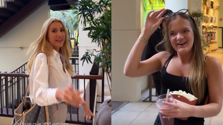 Ana Paula Siebert flagra Rafaella Justus no shopping em horário de aula e enteada se explica: ‘Juro’