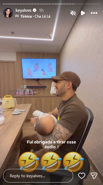 Bruno Rosa em aula de maternidade - Foto: Reprodução / Instagram