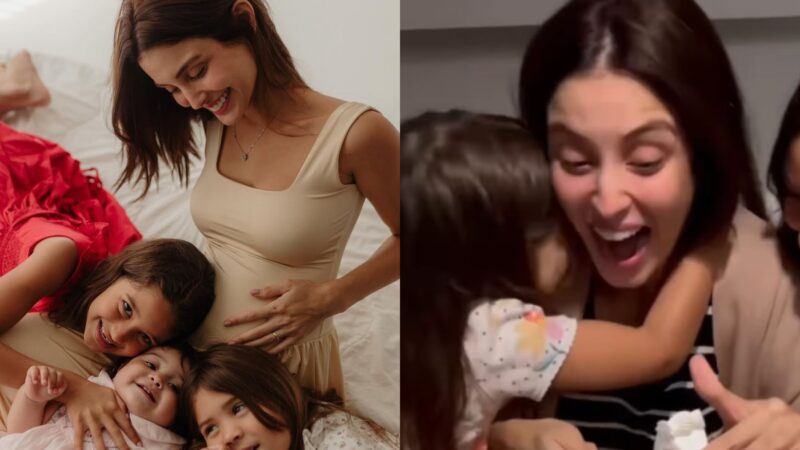 Leticia Almeida descobre o gênero de seu quarto filho de forma intimista e simples