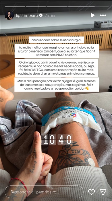 Storie de Lipe Ribeiro - Foto: @lipemribeiro