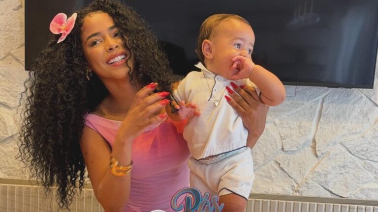 Lorena Maria comemora mesversário do filho com festa intimista: ‘Passou tão rápido’