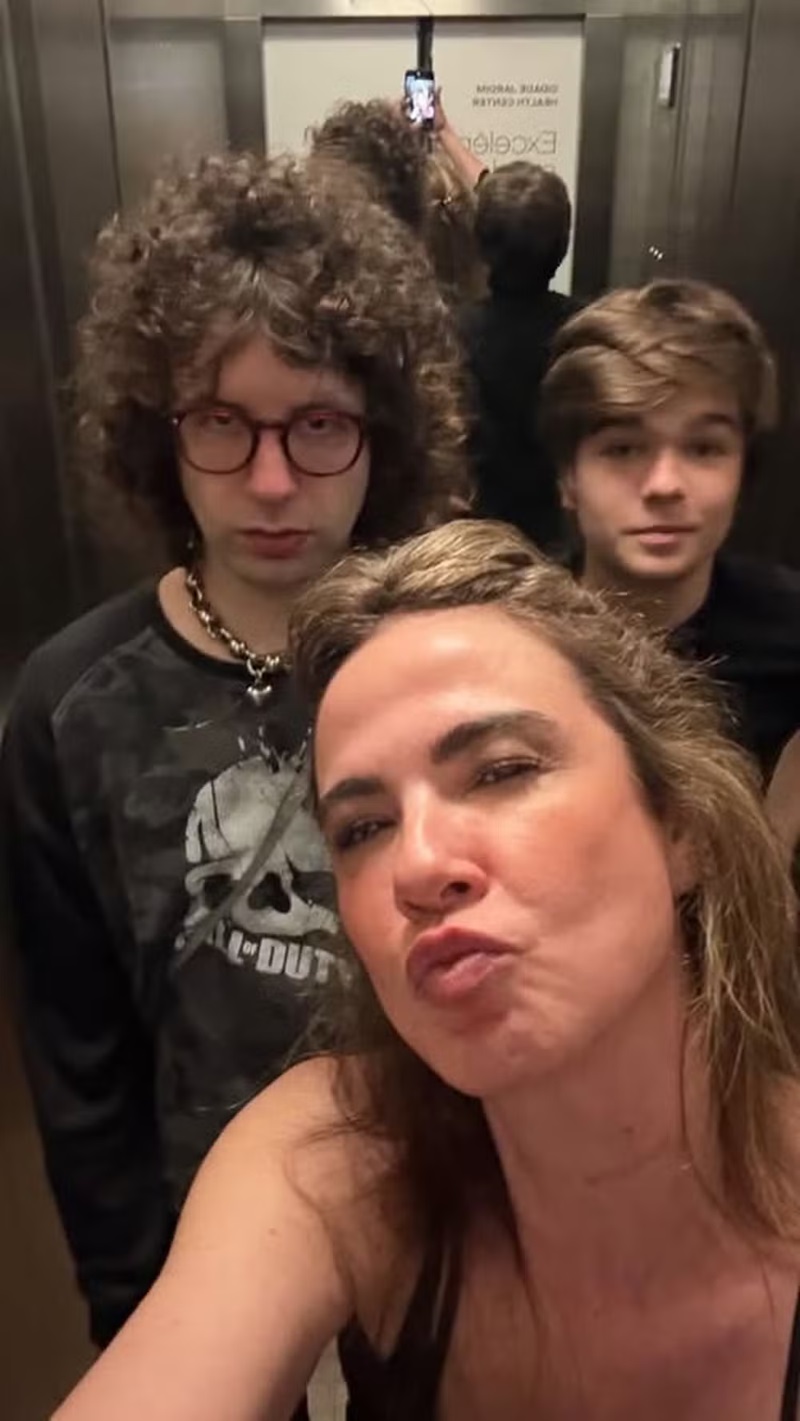 Luciana Gimenez e os filhos — Foto: Reprodução/Instagram