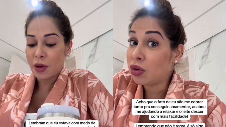 Maíra Cardi fala sobre dificuldades na amamentação de sua caçula