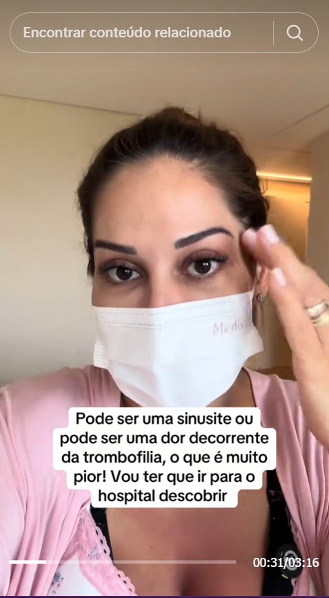 Maíra Cardi desabafa ao revelar dor de cabeça intensa - Foto: Reprodução / TikTok