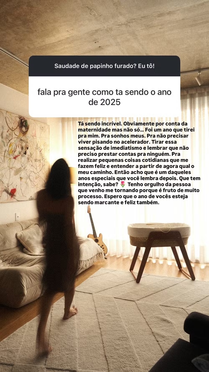 Storie de Manu Gavassi - Foto: Reprodução/Instagram