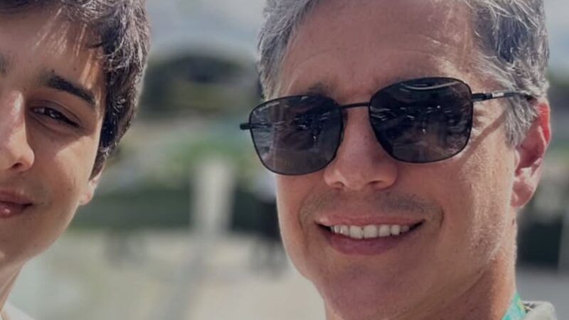 Marcio Garcia com o filho