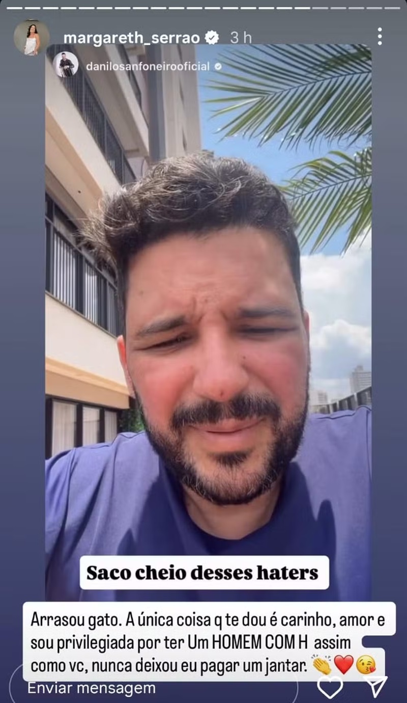 Margareth Serrão defende namorado após ele ser chamado de interesseiro — Foto: Reprodução/Instagram @margareth_serrao