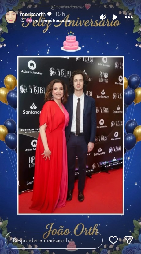 Marisa Orth com o filho, João Orth - Foto: Reprodução / Instagram @marisaorth 