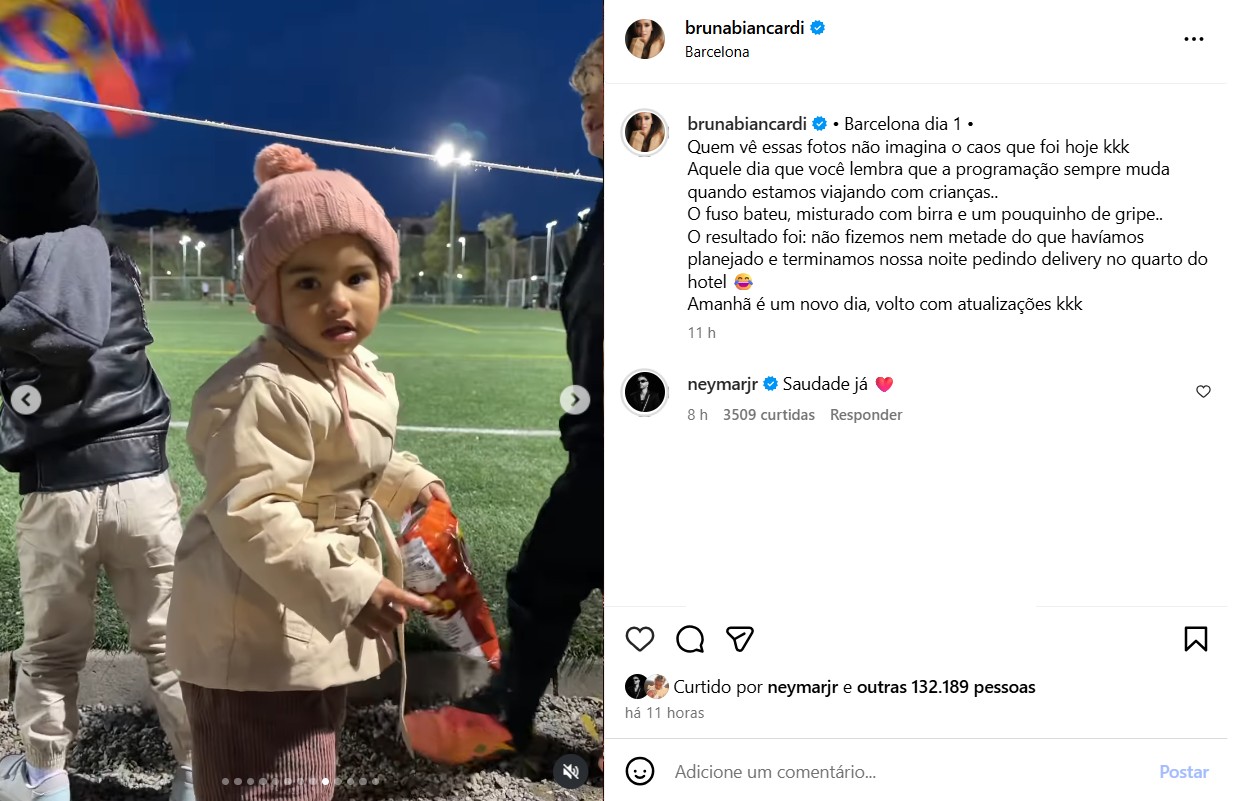 Mavie em Barcelona - Foto: Reprodução / Instagram @brunabiancardi