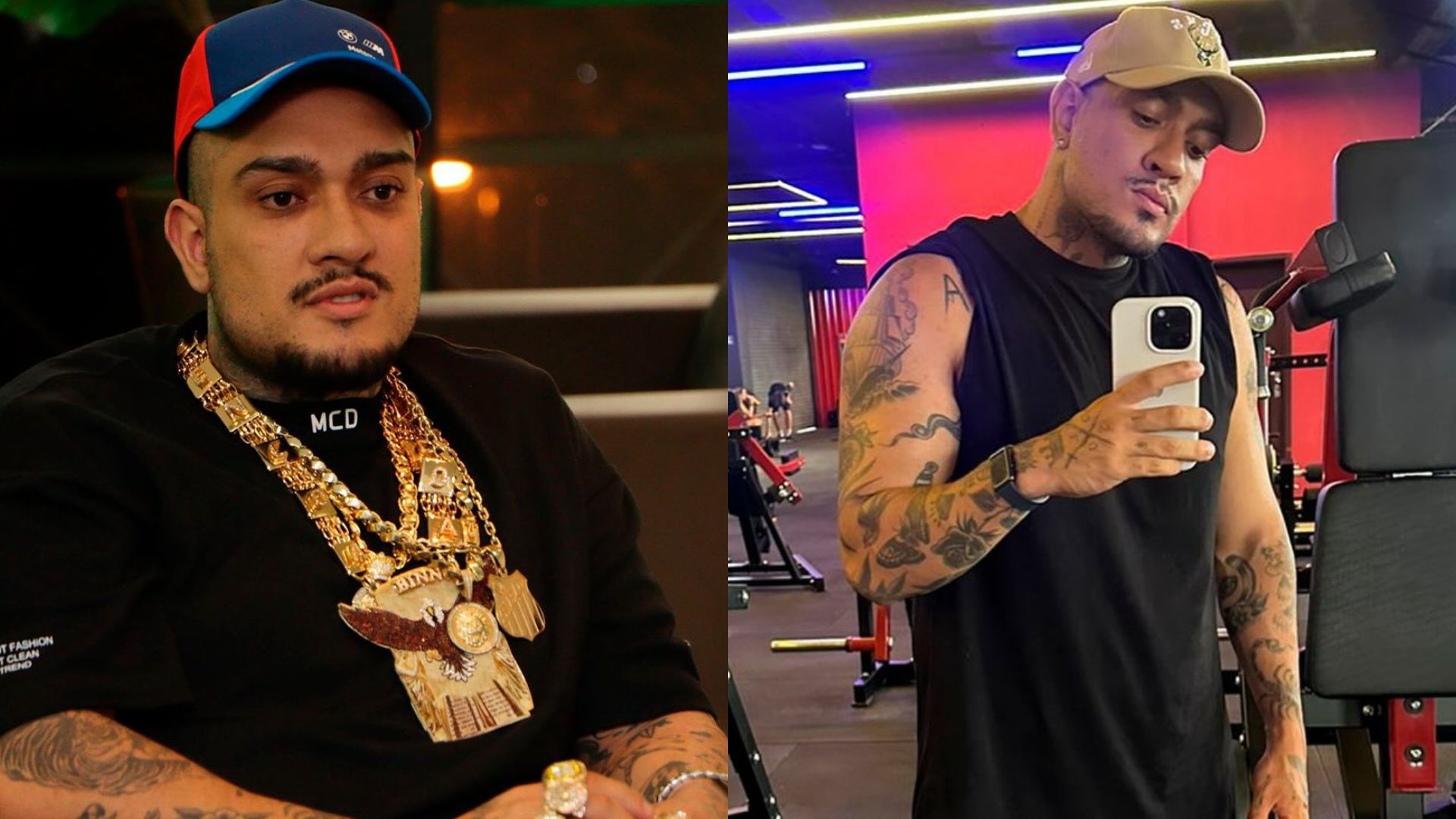 MC Binn exibe antes e depois de emagrecimento - Foto: Reprodução / Instagram @mcbinn 