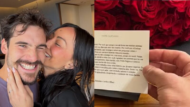 Nicolas Prattes recebe buquê de flores de Sabrina Sato - Foto: Reprodução/Instagram @nicolasprattes