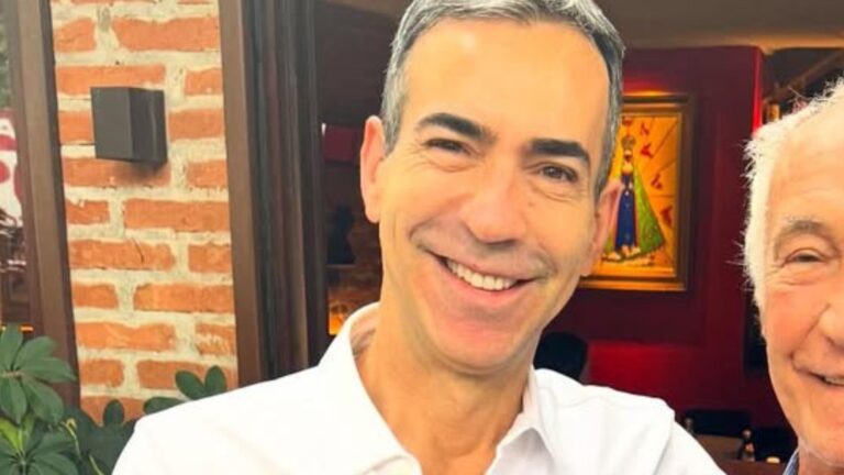 César Tralli mostra foto inédita de reencontro com o pai em São Paulo