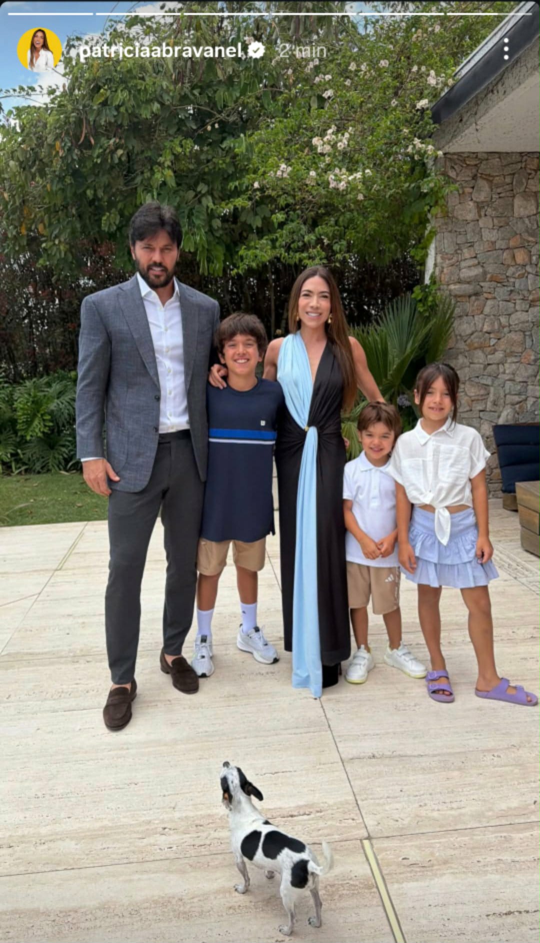 Patricia Abravanel com a família
