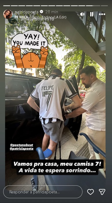 Filho de Patrícia Poeta recebe alta – Foto: Reprodução/Instagram @patriciapoeta